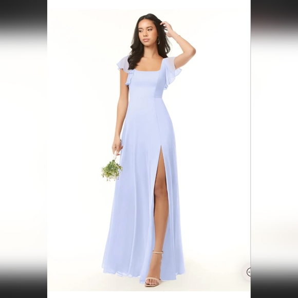 Azazie Bondi lavender bridesmaids dress with matching shawl - Picture 1 of 7